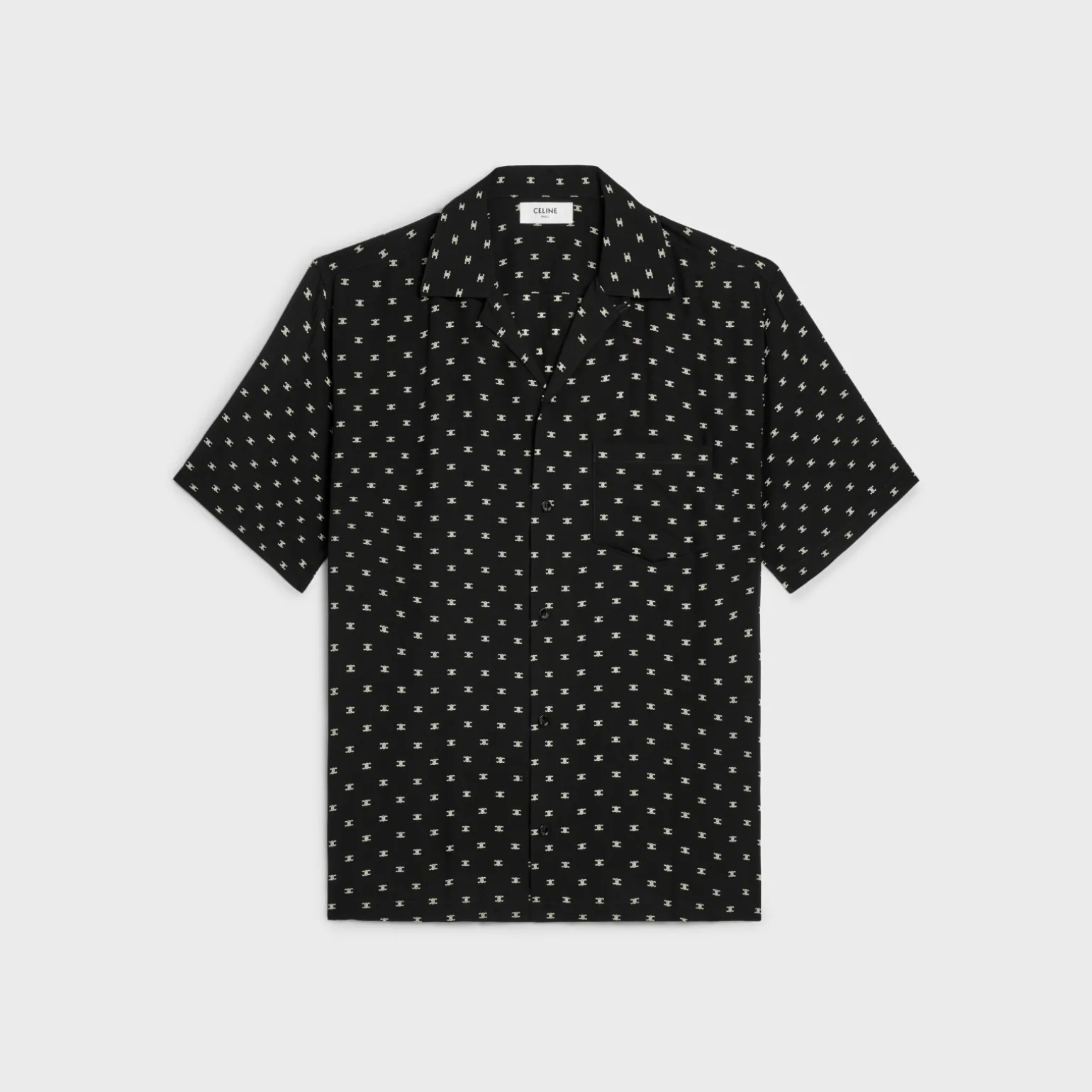 hawaiian shirt in printed viscose