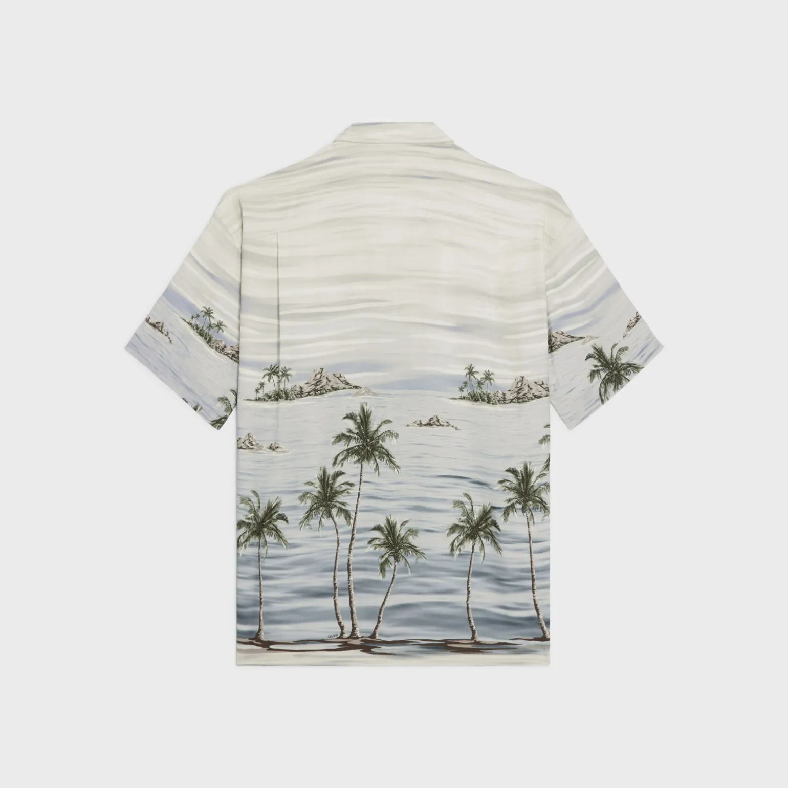 hawaiian shirt in printed viscose