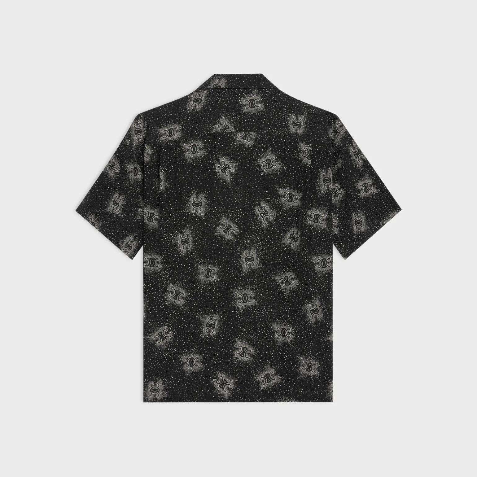 hawaiian shirt in printed crepe de chine