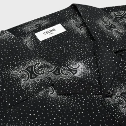 hawaiian shirt in printed crepe de chine