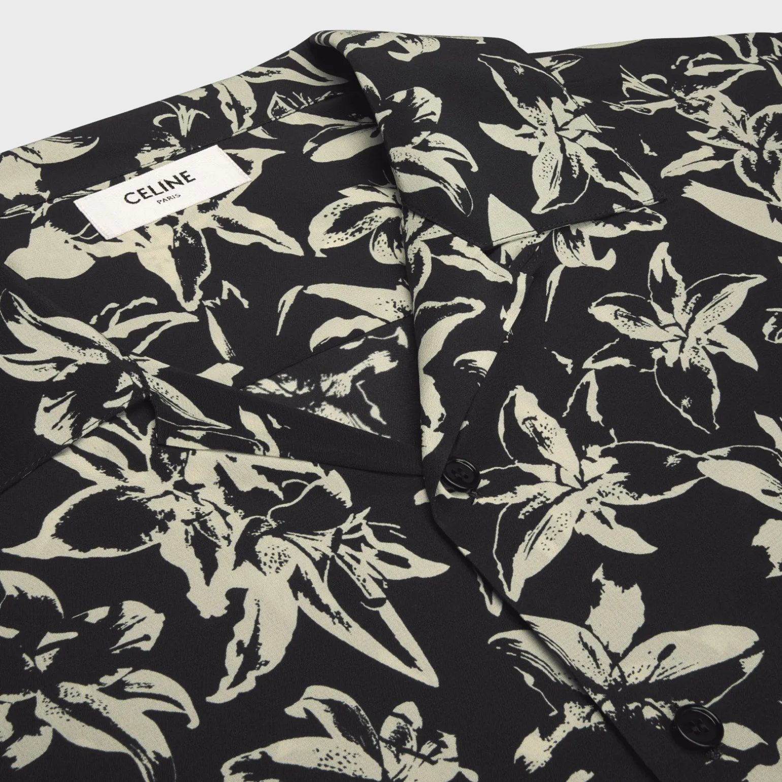 hawaiian shirt in printed viscose