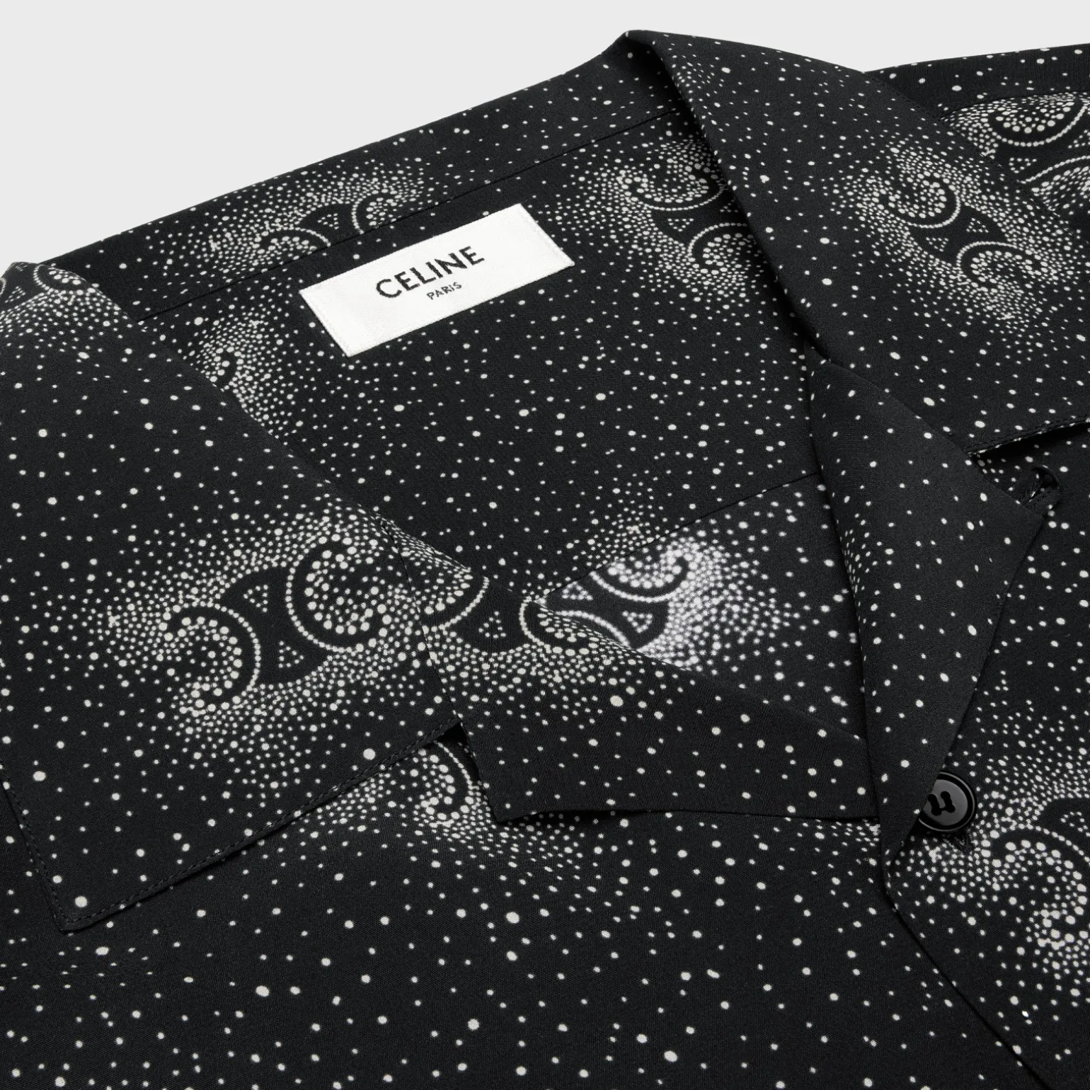 hawaiian shirt in printed crepe de chine