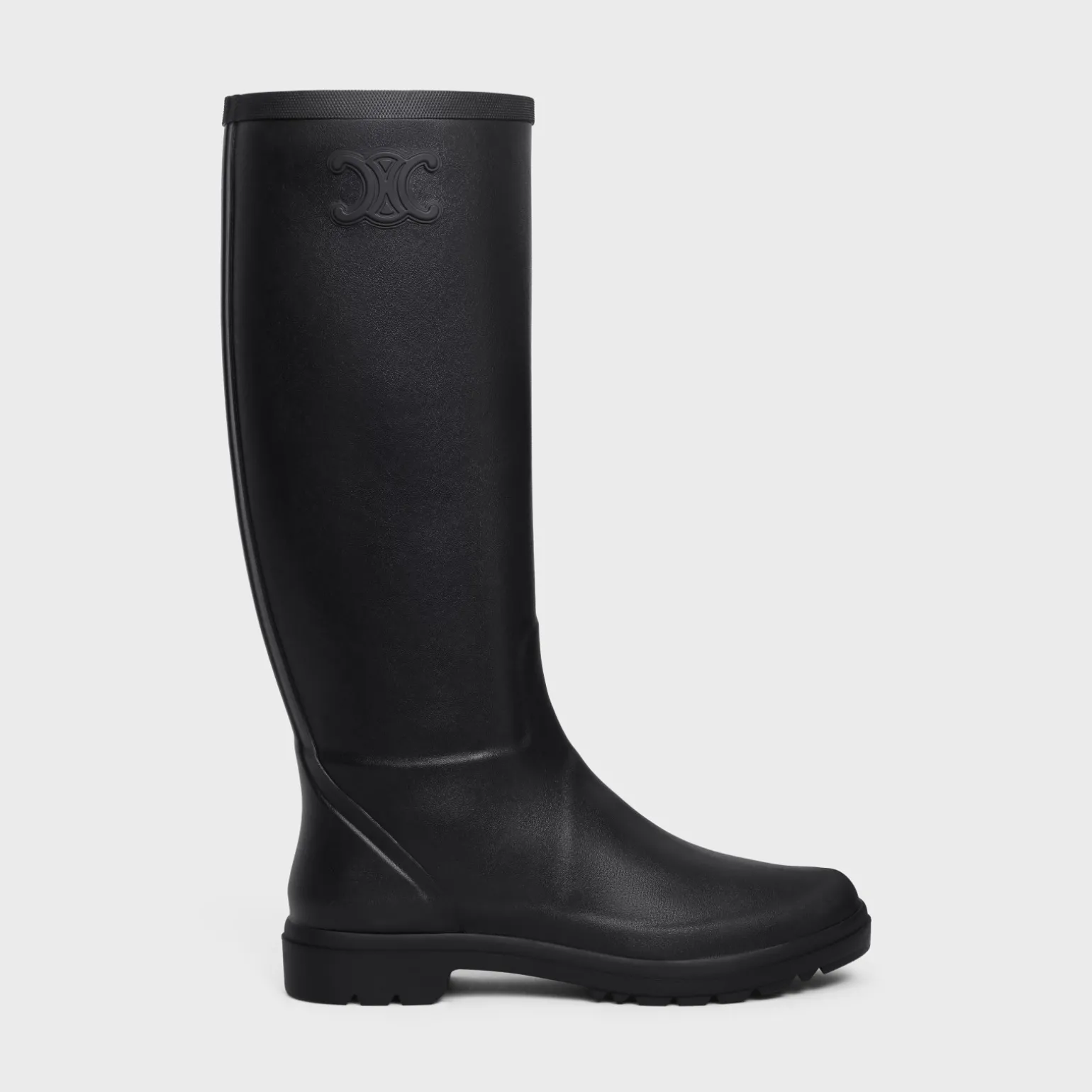 HIGH CELINE RAIN BOOTS in Natural Rubber