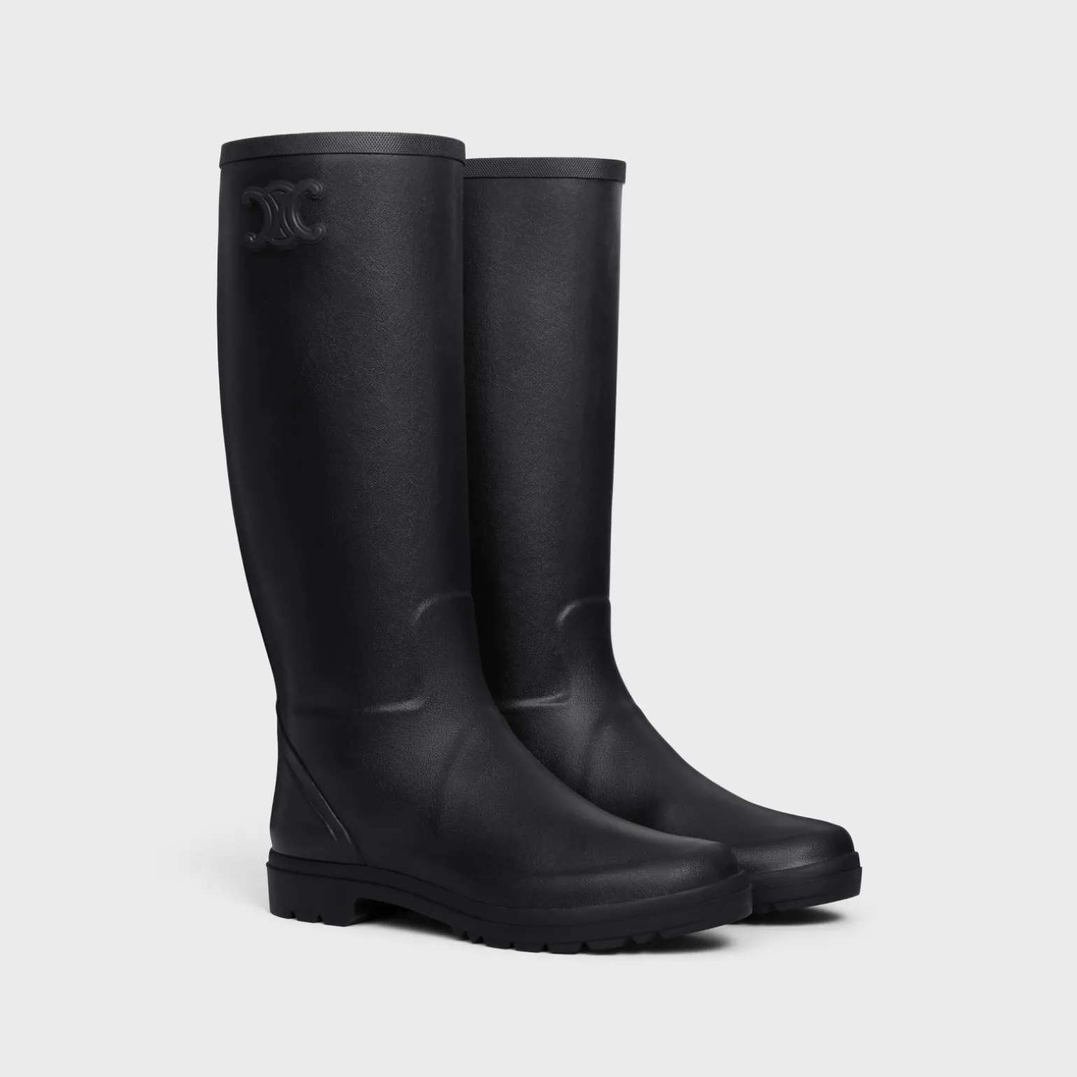 HIGH CELINE RAIN BOOTS in Natural Rubber