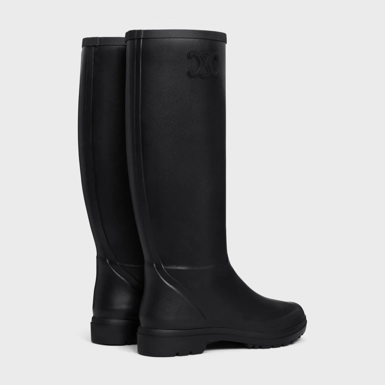 HIGH CELINE RAIN BOOTS in Natural Rubber