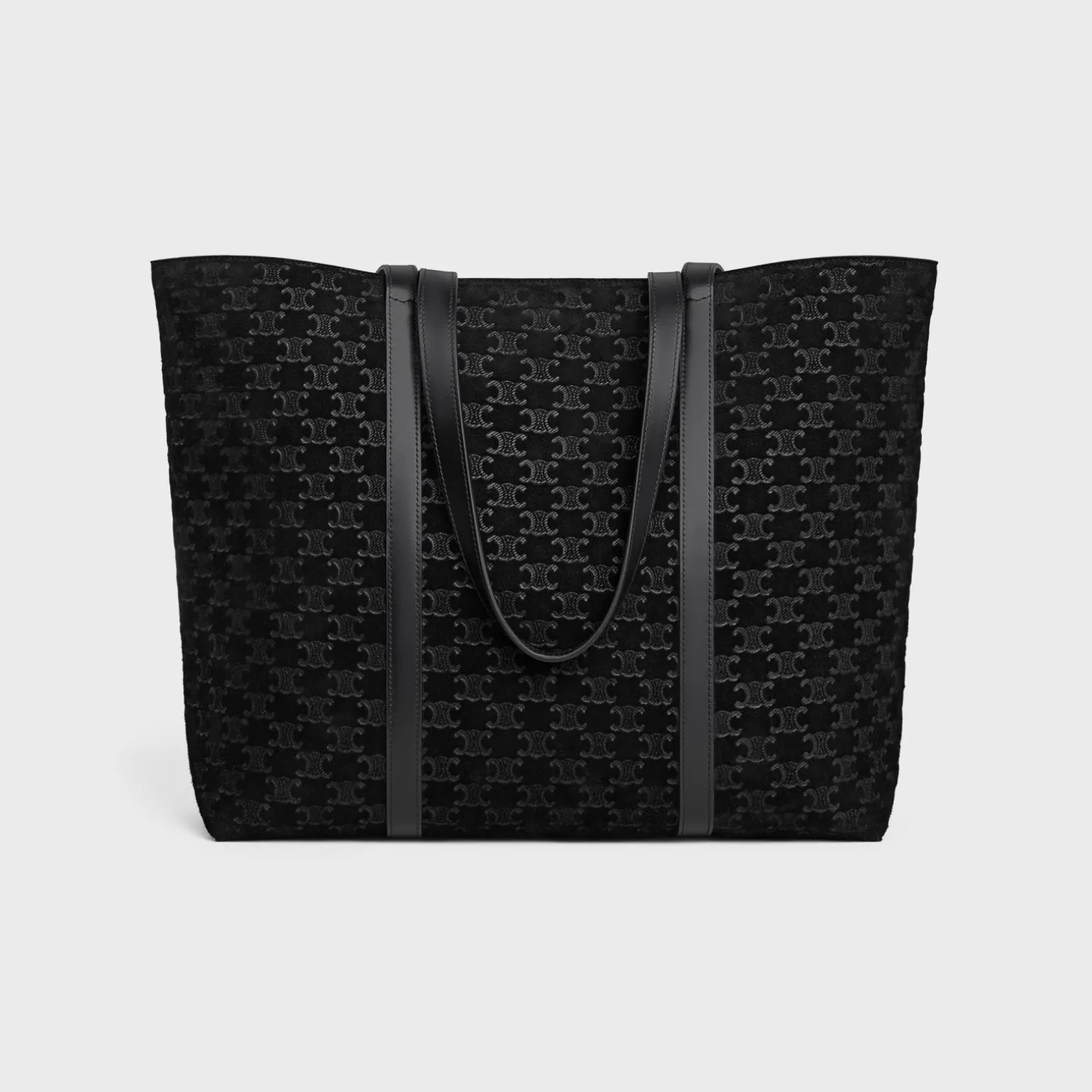 HORIZONTAL MUSEUM BAG in SUEDE CALFSKIN WITH TRIOMPHE EMBOSSED