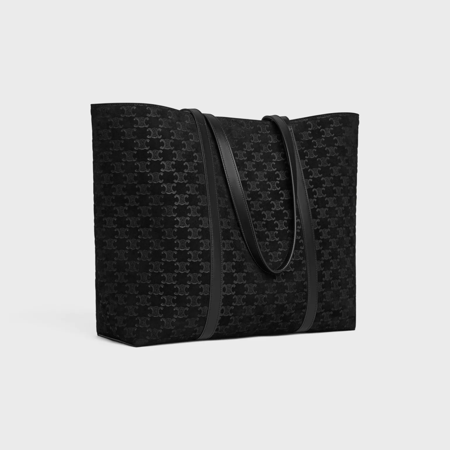 HORIZONTAL MUSEUM BAG in SUEDE CALFSKIN WITH TRIOMPHE EMBOSSED