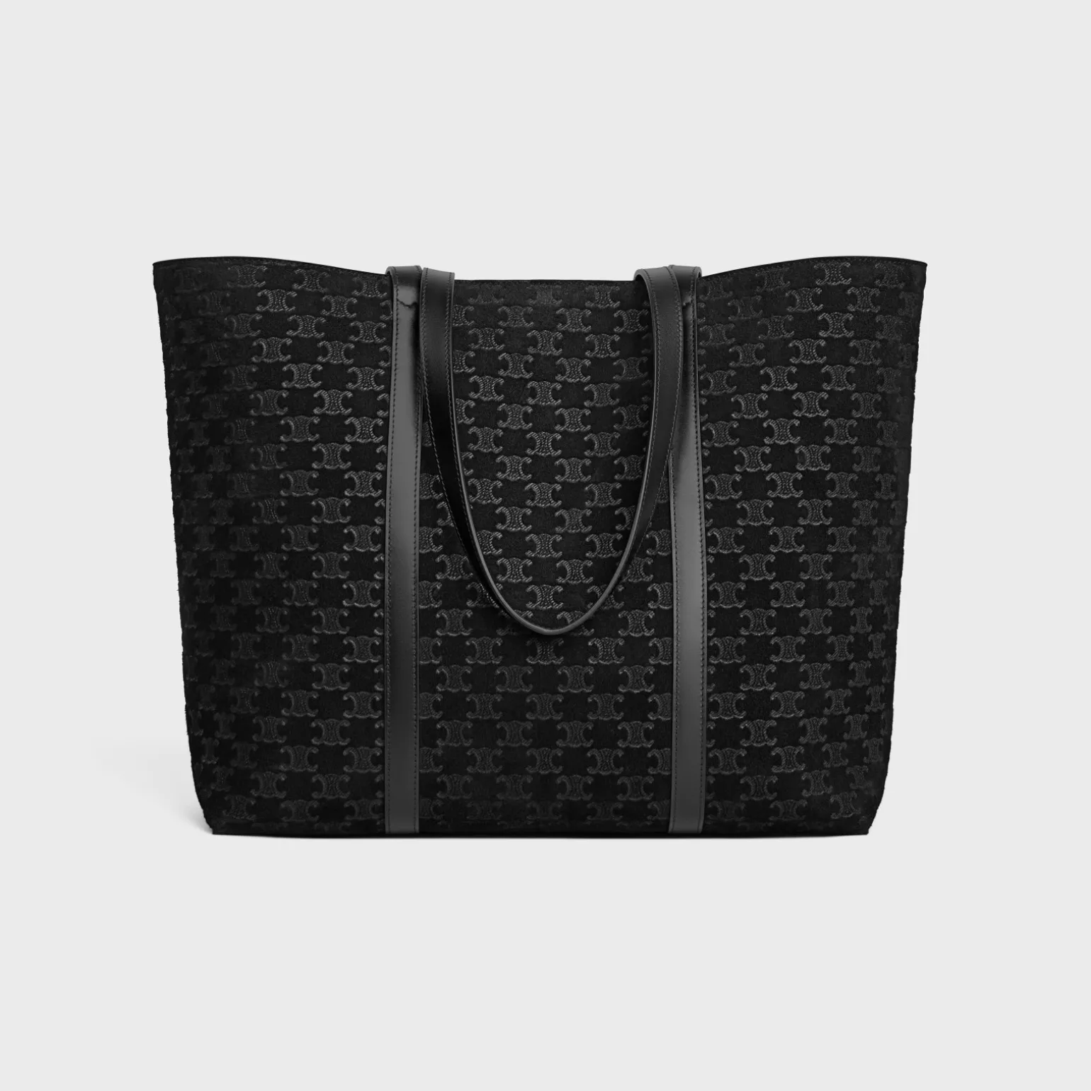 HORIZONTAL MUSEUM BAG in SUEDE CALFSKIN WITH TRIOMPHE EMBOSSED