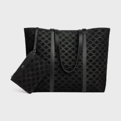 HORIZONTAL MUSEUM BAG in SUEDE CALFSKIN WITH TRIOMPHE EMBOSSED