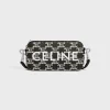 Horizontal pouch in Triomphe canvas two-tone with Celine print