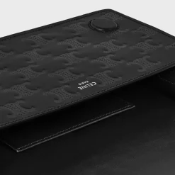 Horizontal Sleeve in Calfskin with triomphe embossed