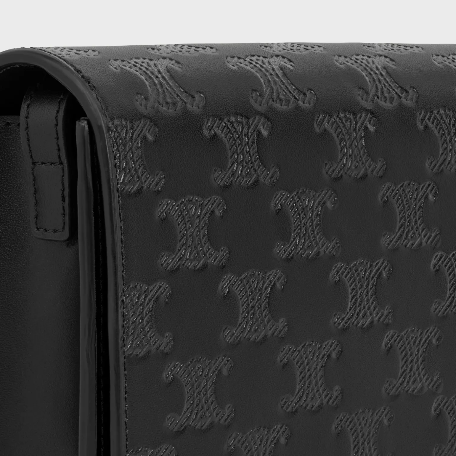 Horizontal Sleeve in Calfskin with triomphe embossed