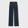 jane flare jeans in rinsed wash denim
