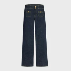 jane flare jeans in rinsed wash denim