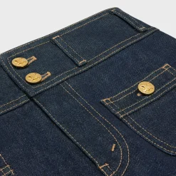 jane flare jeans in rinsed wash denim