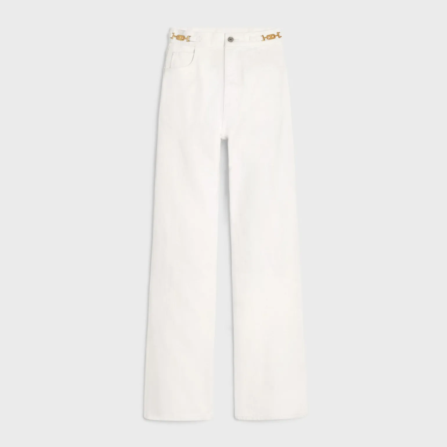 Jane flared jeans in optic white wash denim