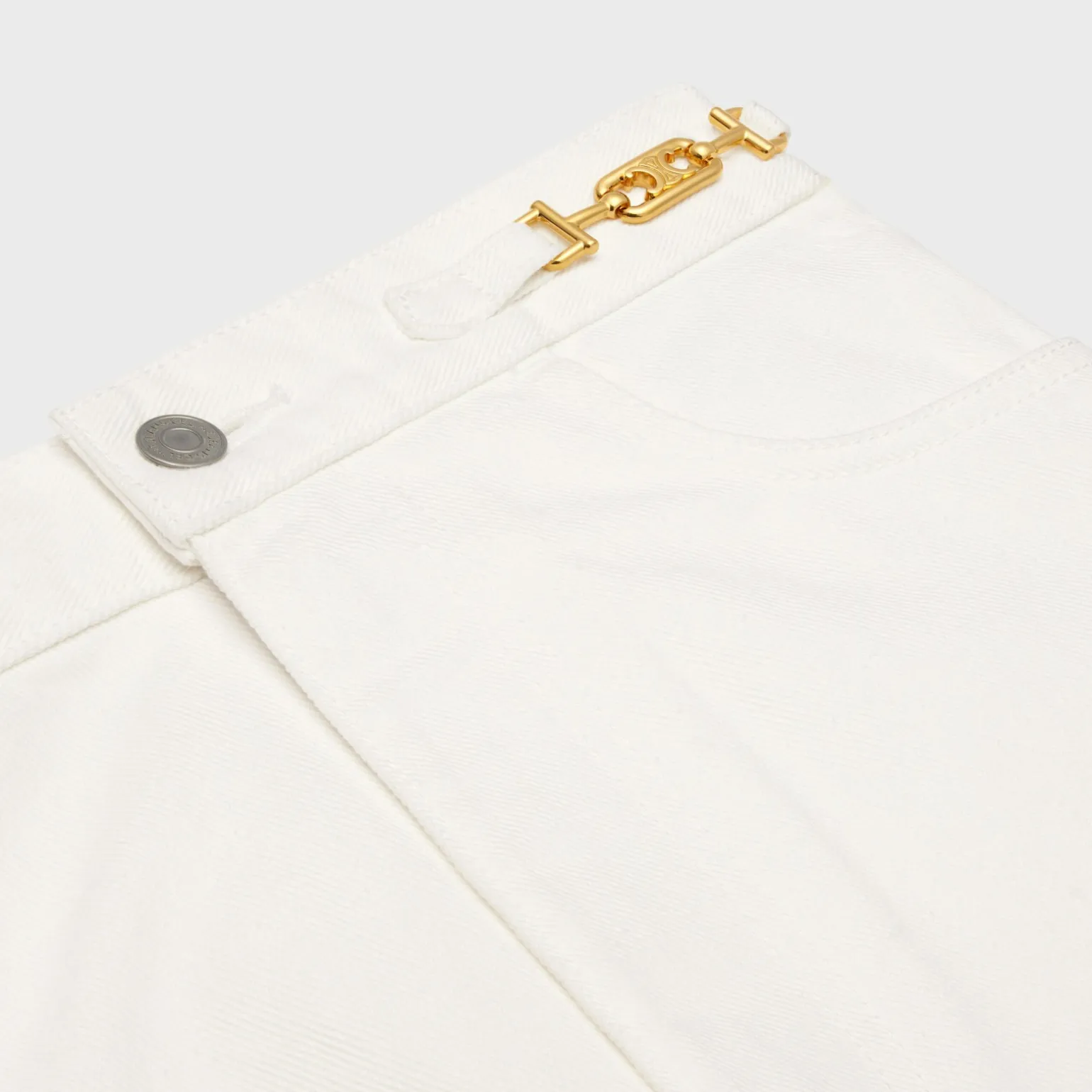 Jane flared jeans in optic white wash denim