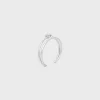 Knot Double Cuff in Brass with Rhodium Finish