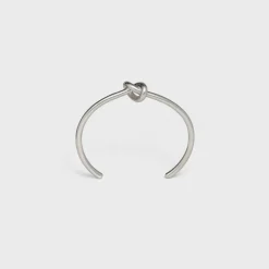 Knot Extra-Thin Bracelet in Brass with Rhodium finish