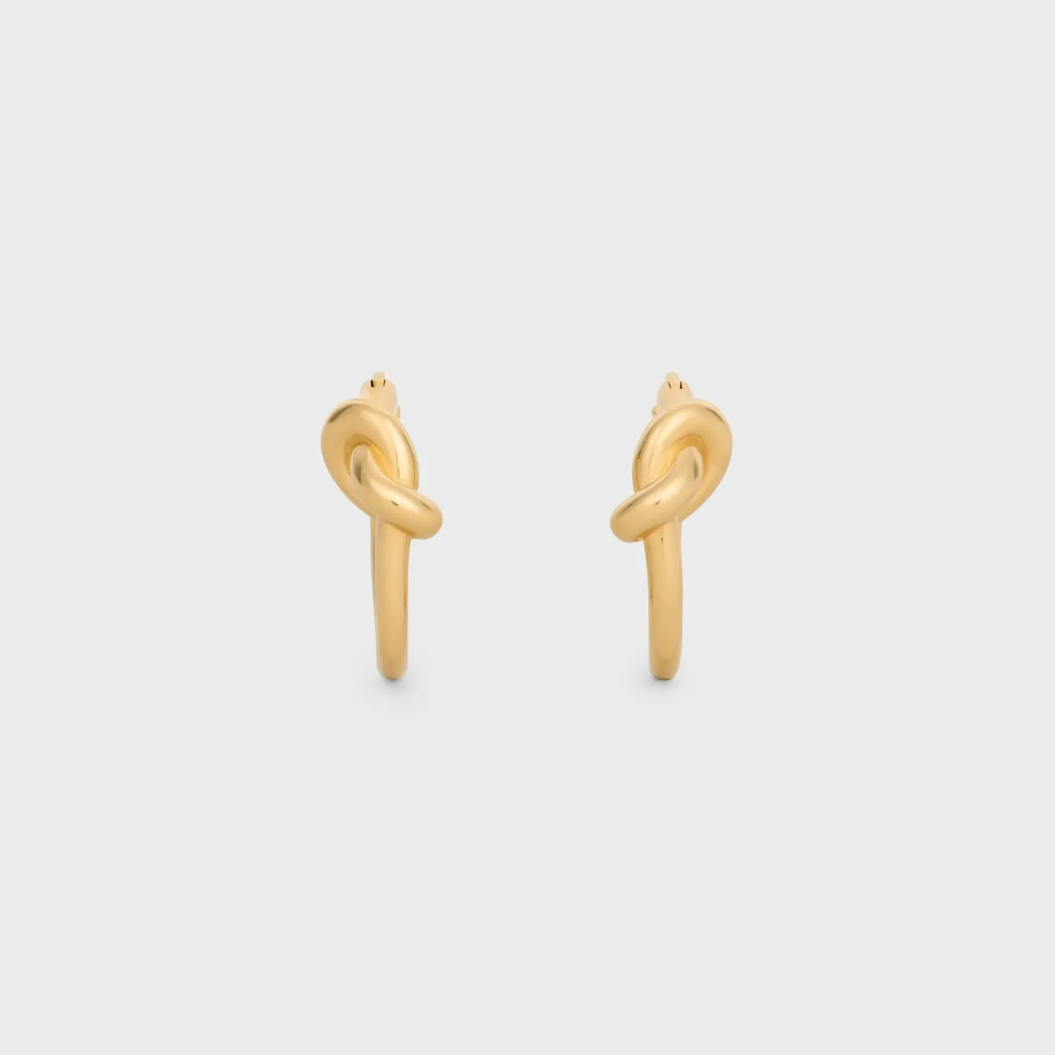Knot Small Hoops in Brass with Gold finish
