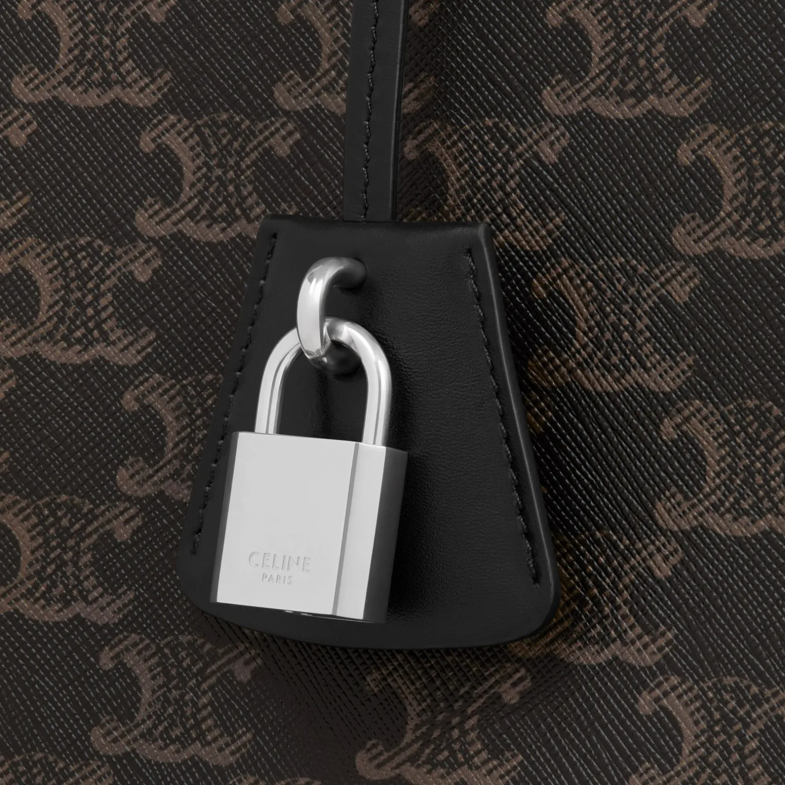 Large cabas in Triomphe canvas and calfskin