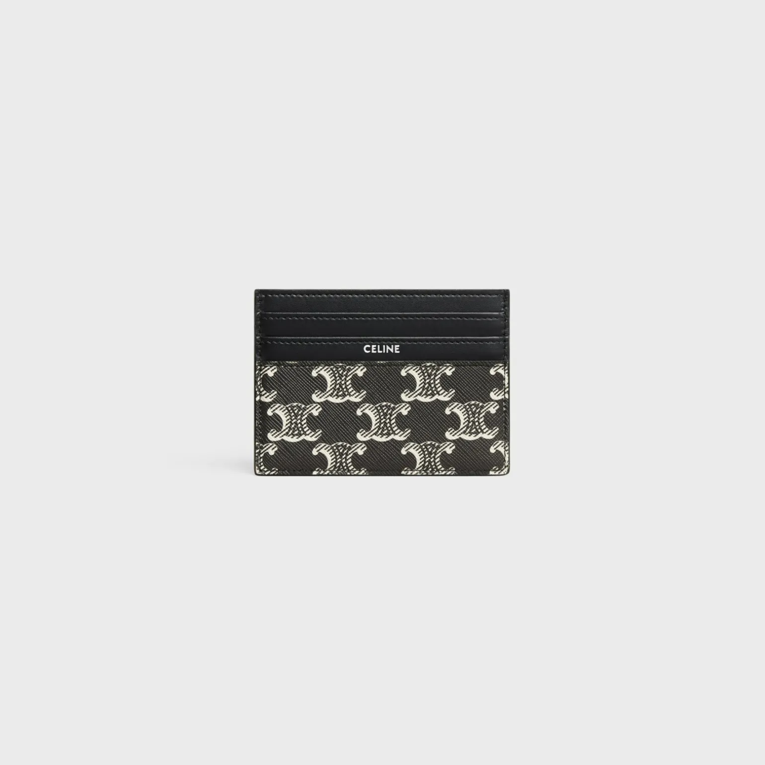 LARGE CARD HOLDER in Triomphe canvas two-tone and calfskin
