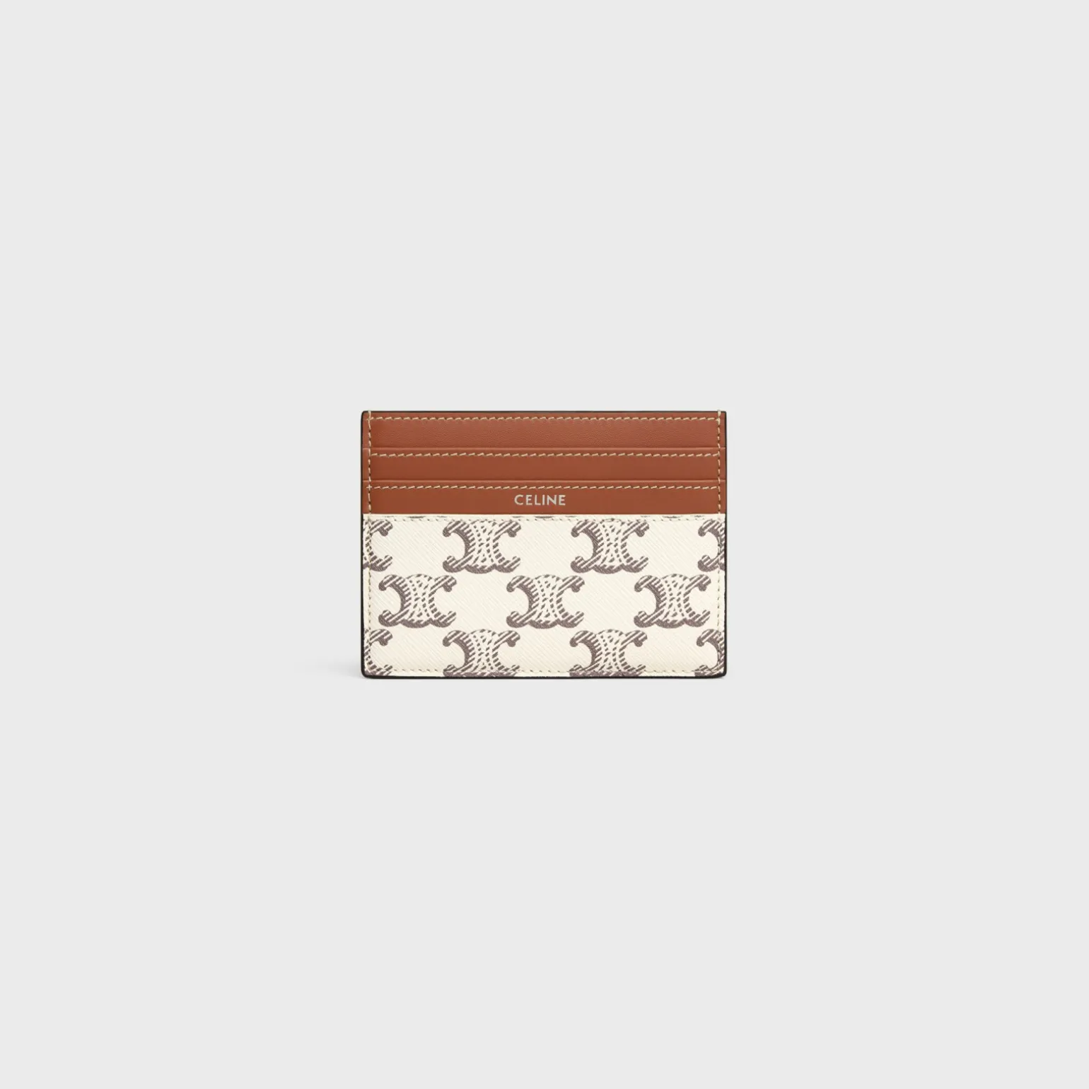 LARGE CARD HOLDER in Triomphe Canvas and calfskin