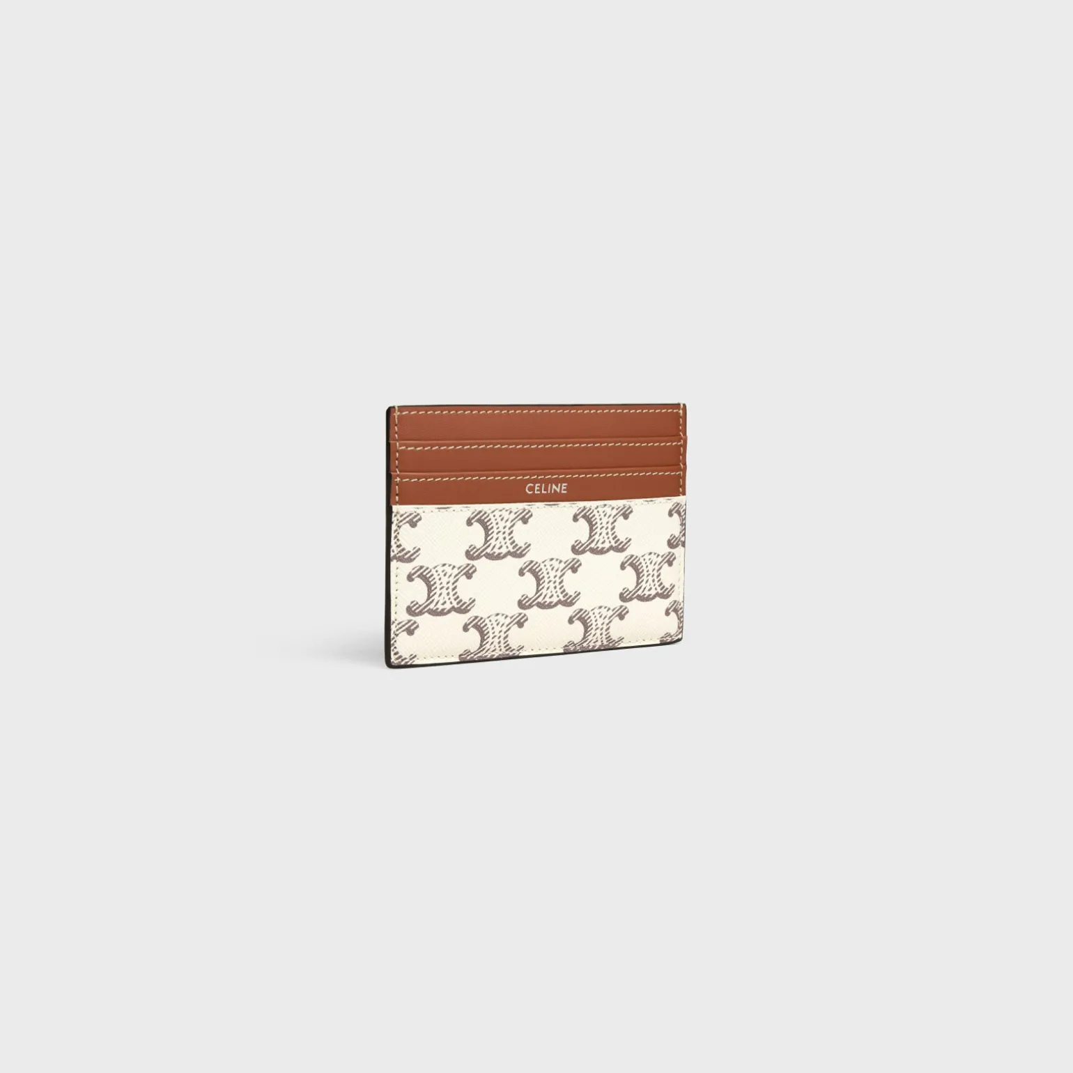 LARGE CARD HOLDER in Triomphe Canvas and calfskin