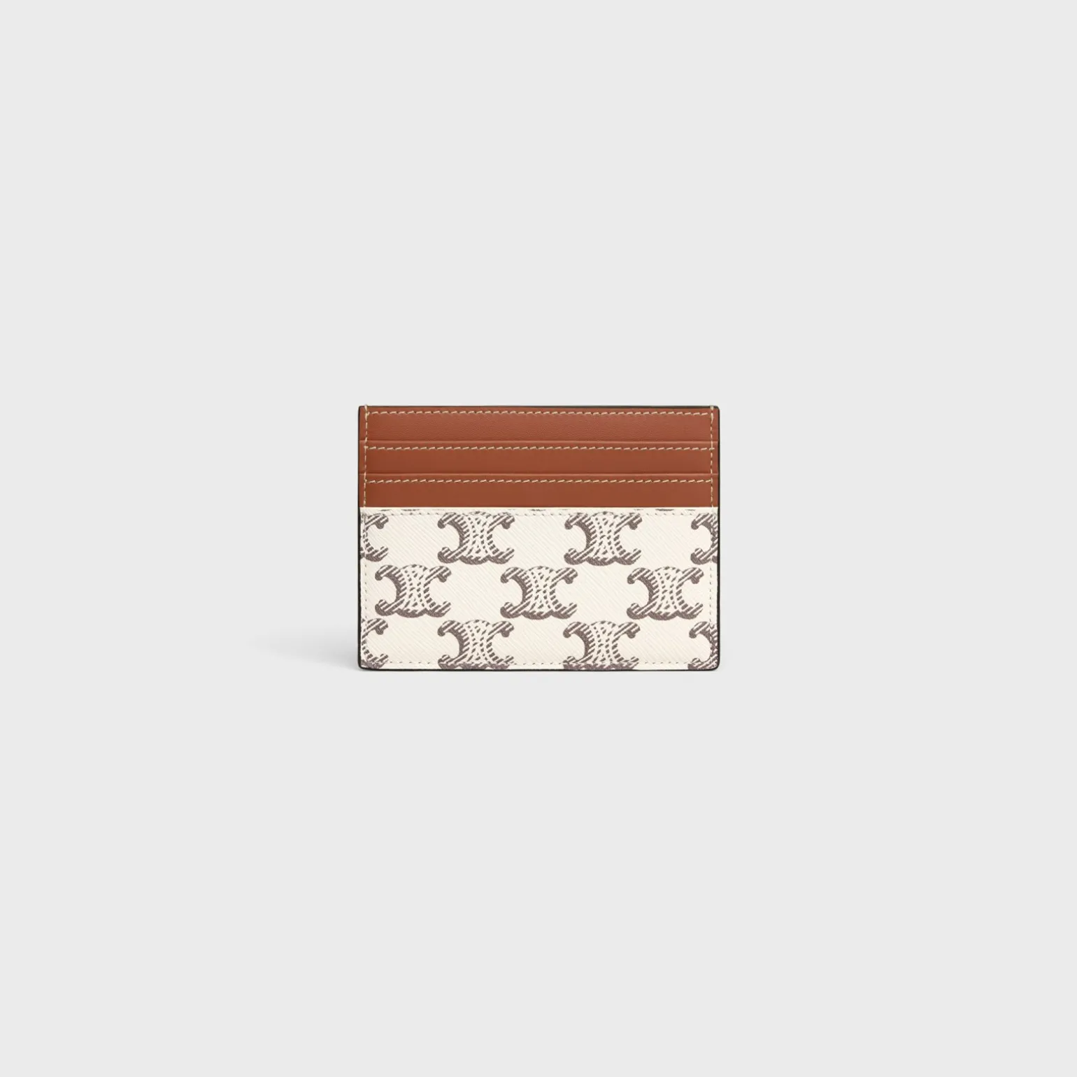 LARGE CARD HOLDER in Triomphe Canvas and calfskin