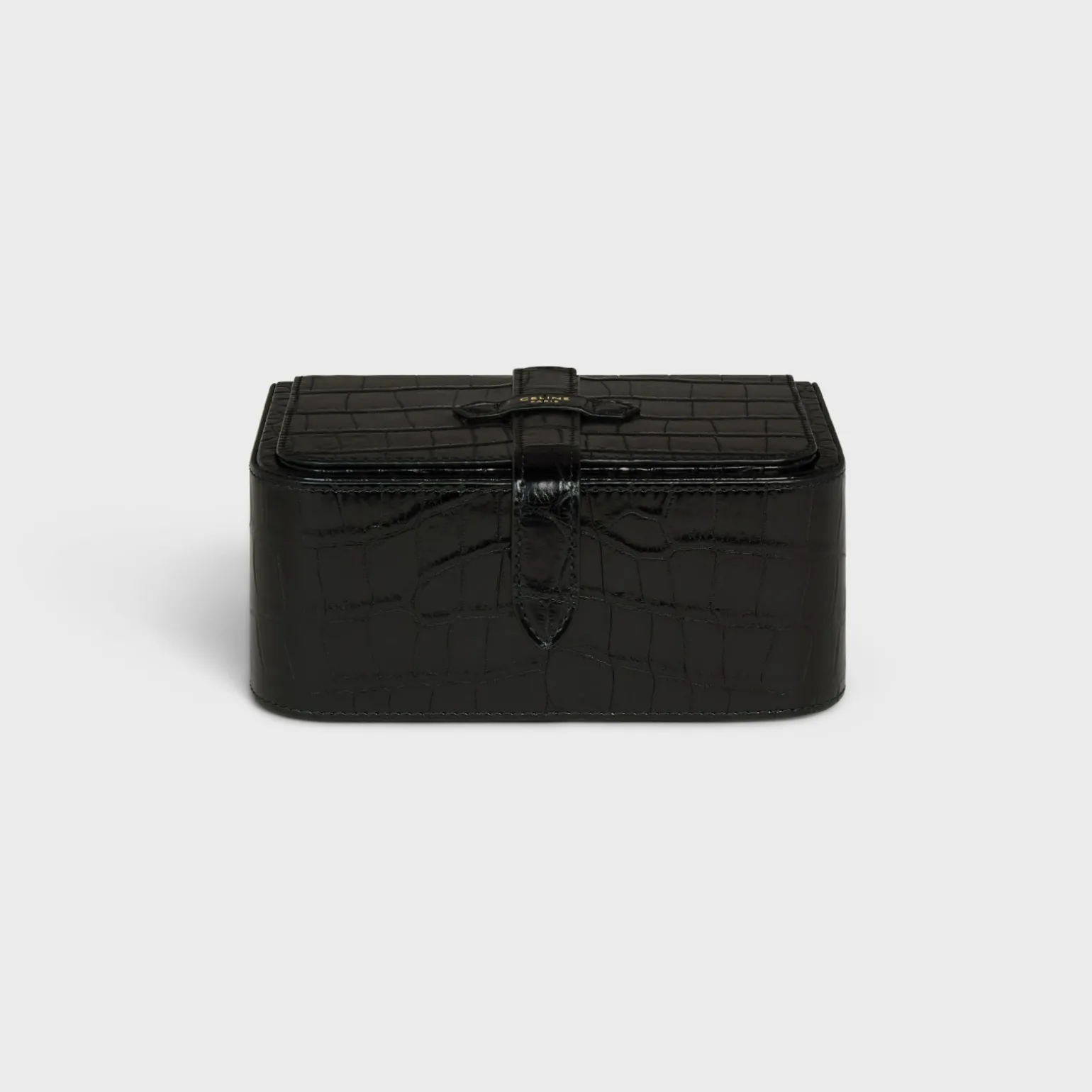 large jewels case in crocodile