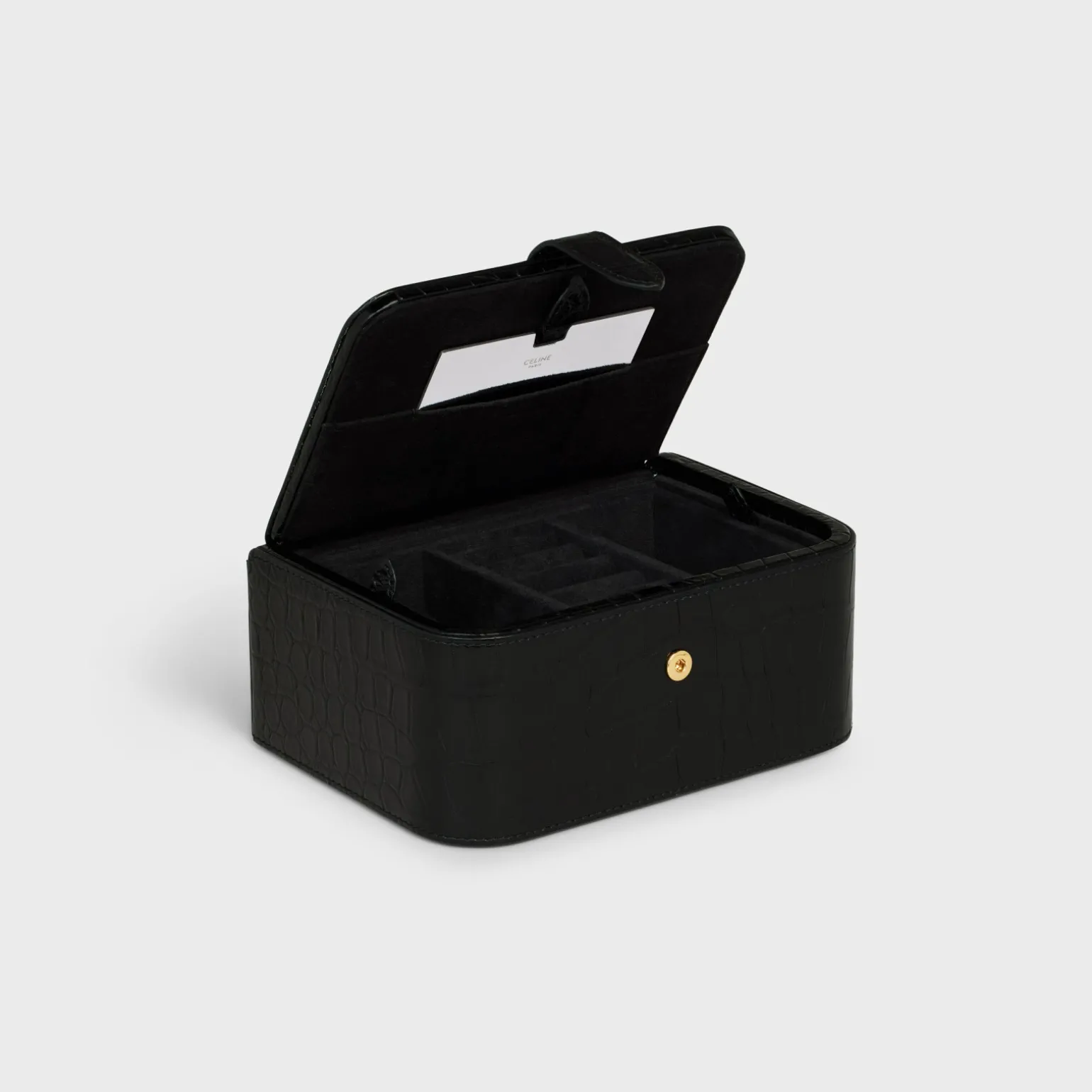 large jewels case in crocodile