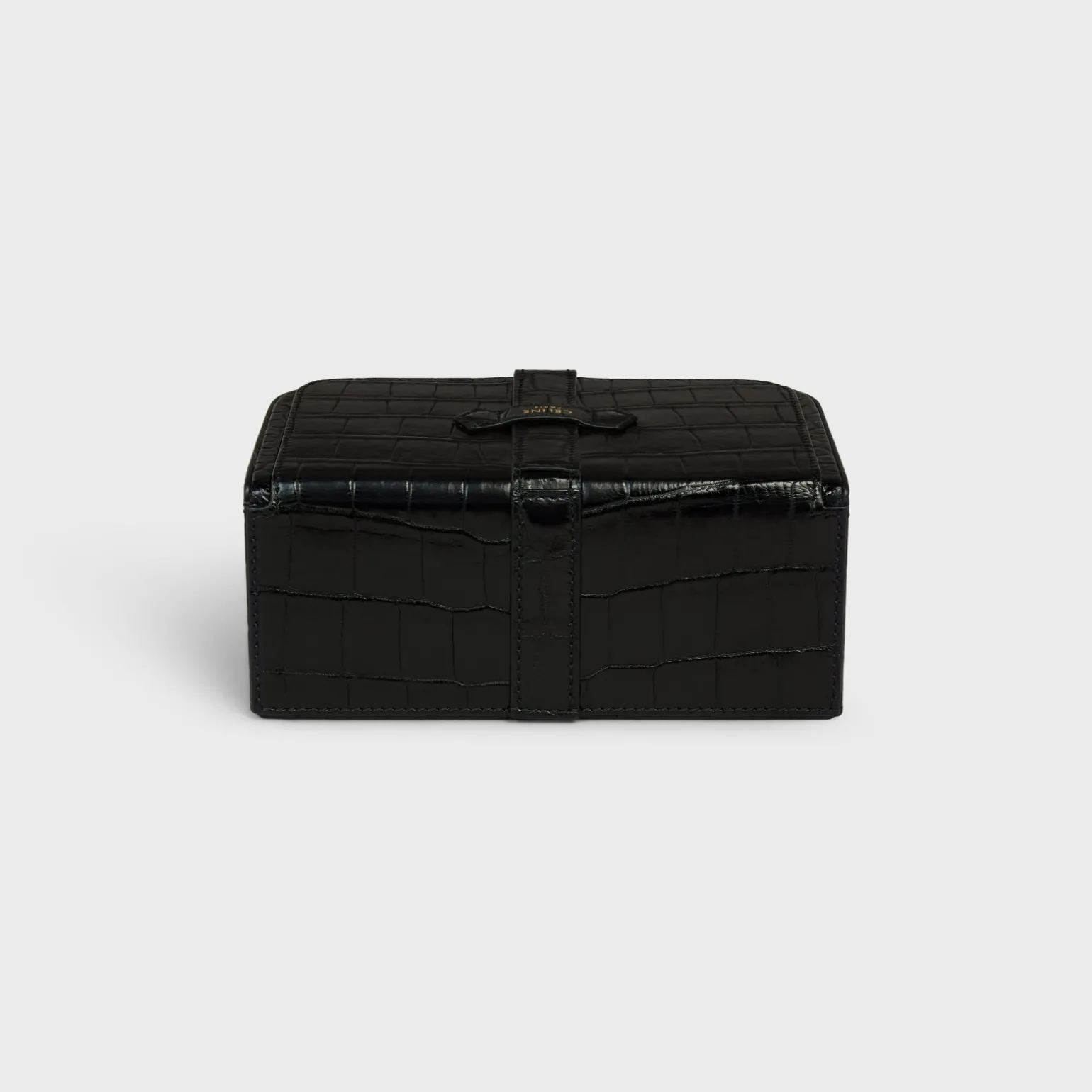 large jewels case in crocodile