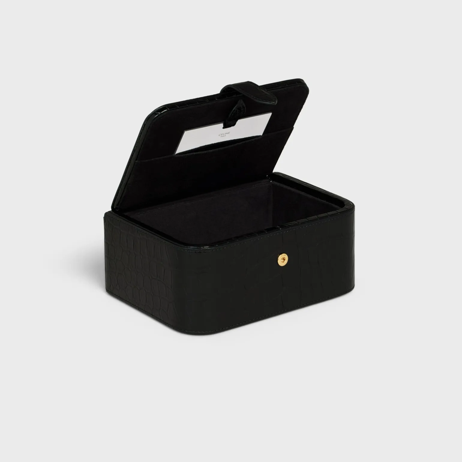 large jewels case in crocodile