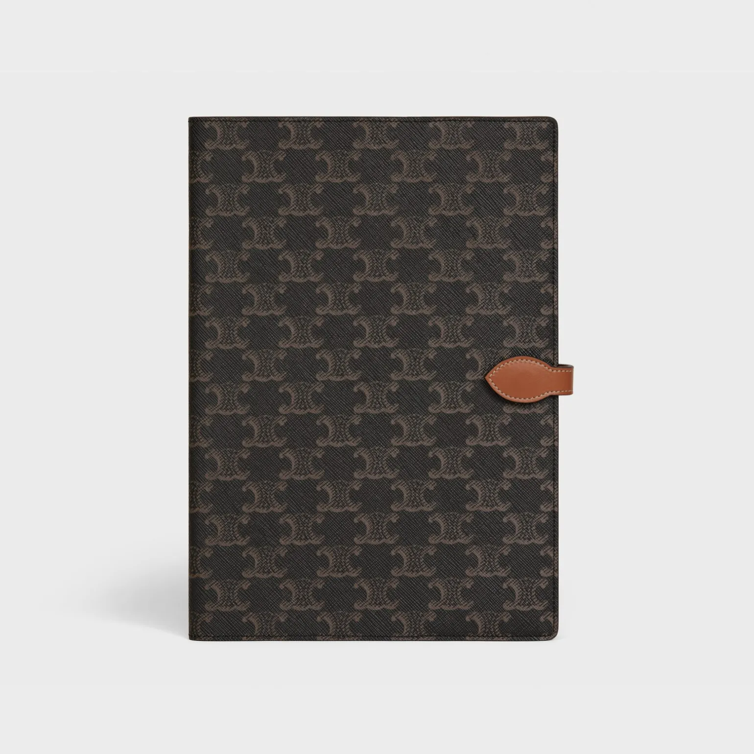 Large notebook cover in triomphe canvas and calfskin