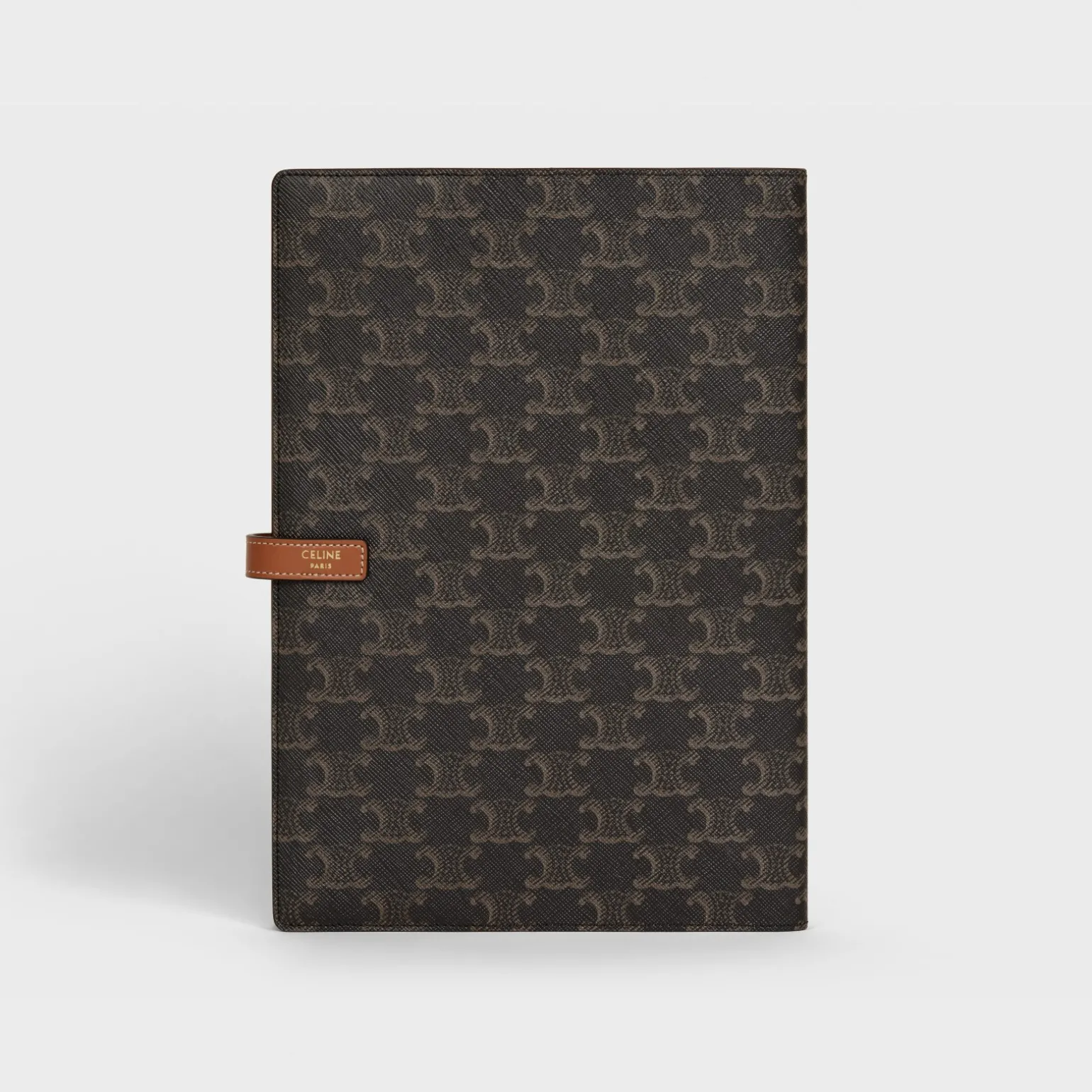 Large notebook cover in triomphe canvas and calfskin