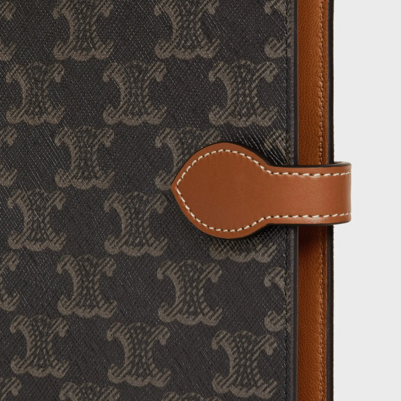 Large notebook cover in triomphe canvas and calfskin