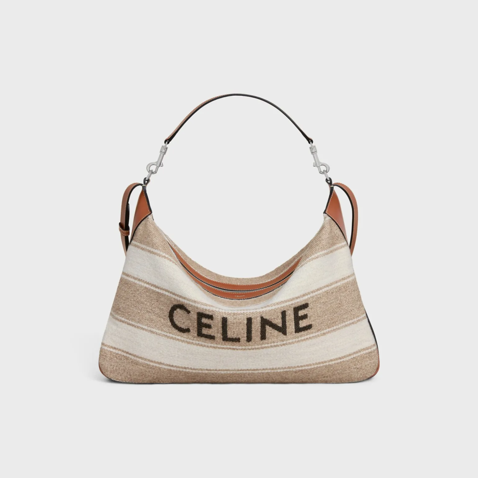Large Strap Romy in Textile with celine jacquard and calfskin