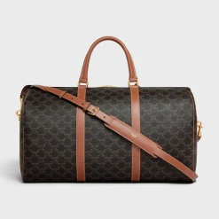 Large Travel Bag in Triomphe Canvas and calfskin