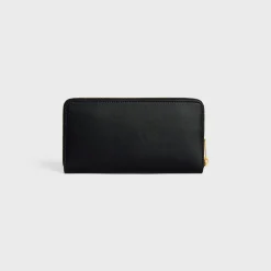 LARGE ZIPPED WALLET CUIR TRIOMPHE IN SMOOTH CALFSKIN