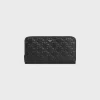 Large Zipped Wallet Triomphe L.Embossed Calf T.Emb BLACK