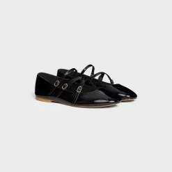 LES BALLERINES CELINE CRISS-CROSS BABIES BALLERINA in PATENT CALFSKIN