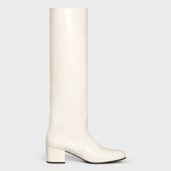 LES BOTTES CELINE TRIOMPHE HIGH BOOT in PATENT CALFSKIN