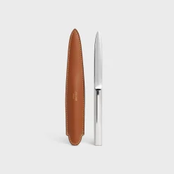 Letter Opener in Steel and calfskin CASE