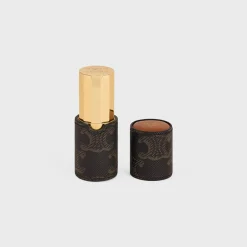 LIPSTICK HOLDER IN TRIOMPHE CANVAS AND CALFSKIN