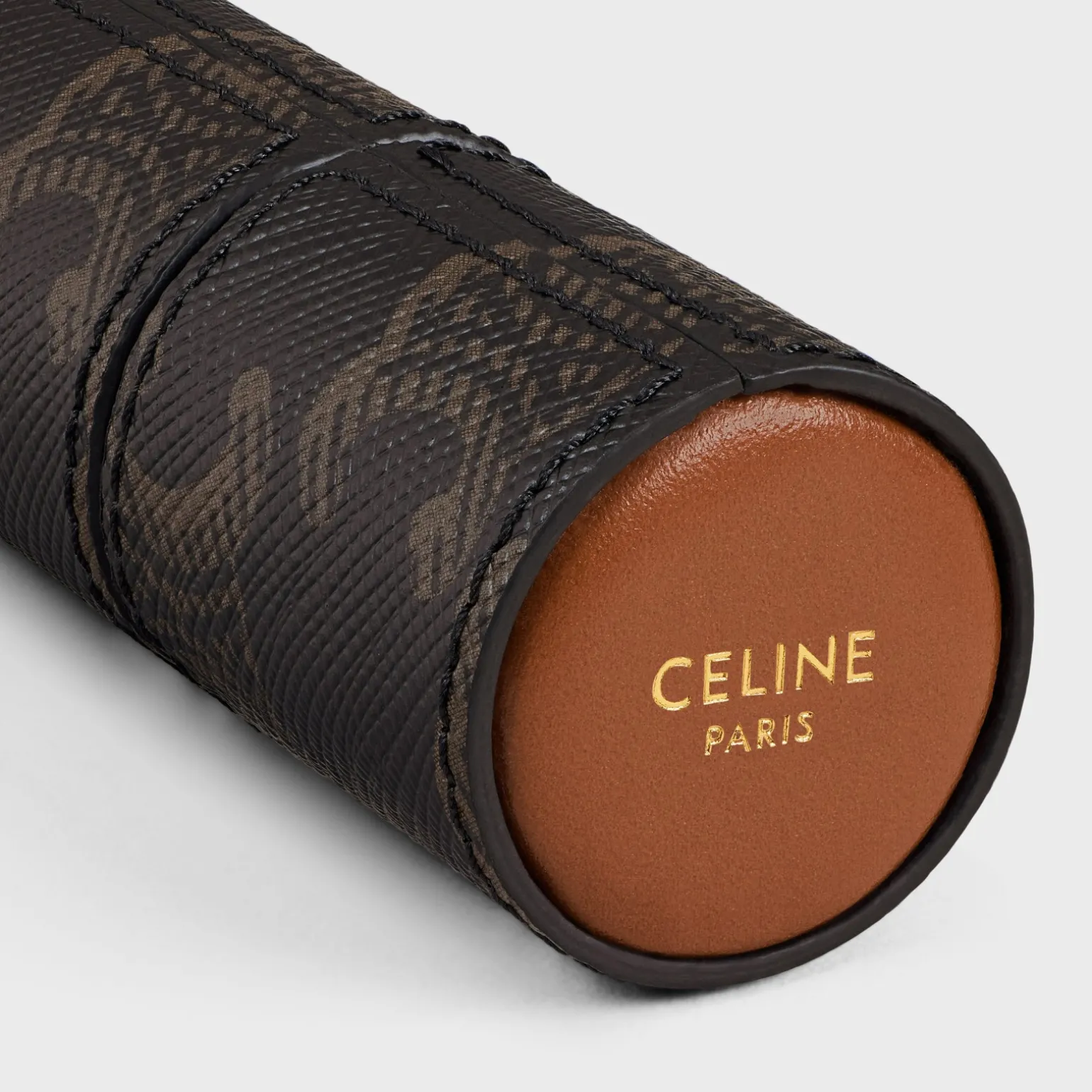 LIPSTICK HOLDER IN TRIOMPHE CANVAS AND CALFSKIN