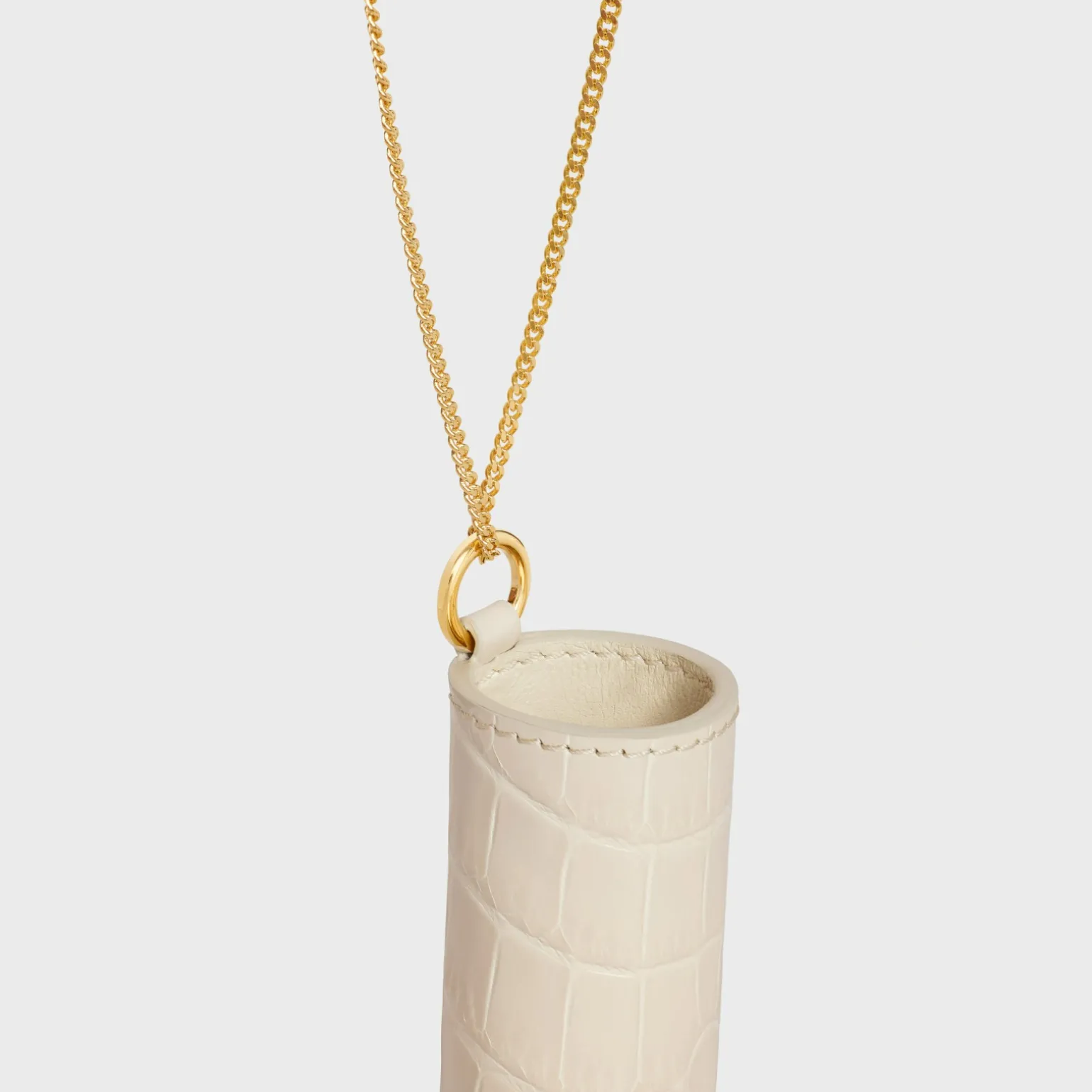 LIPSTICK NECKLACE IN NILOTICUS CROCODILE