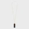 LIPSTICK NECKLACE IN TRIOMPHE CANVAS AND CALFSKIN