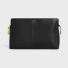 Lock Toiletry Pouch in Shiny Calfskin