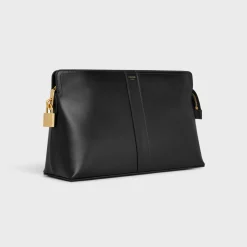 Lock Toiletry Pouch in Shiny Calfskin