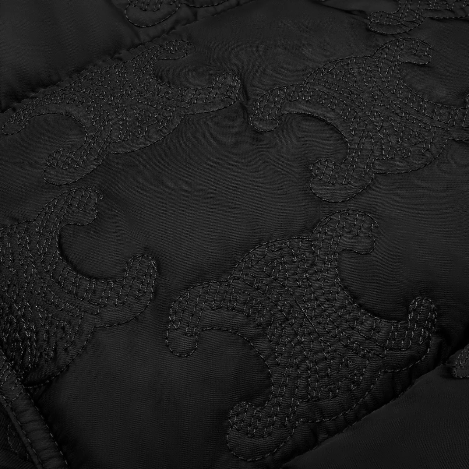 long triomphe down jacket in lightweight nylon